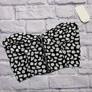 Planet Blue Zip Front, Cheetah Crop Top